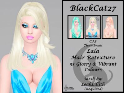 Leahlillith Lala Hair Retexture (Mesh Needed) By Blackcat27 Sims 4 CC