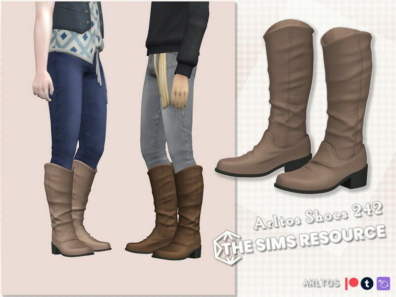 Leather Boots Male By Arltos Sims 4 CC