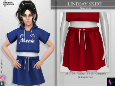 Lindsay Skirt By Katpurpura Sims 4 CC