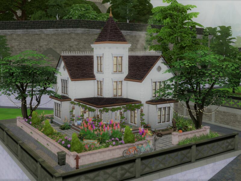 Little Castle NO CC 20×20 By SGK45 Sims 4 CC