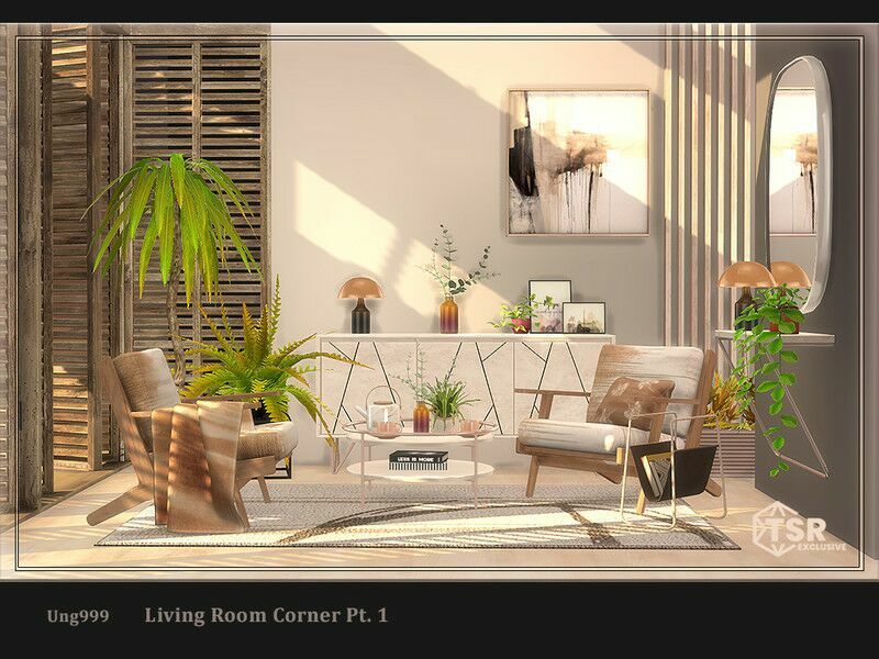 Living Room Corner PT.1 By UNG999 Sims 4 CC