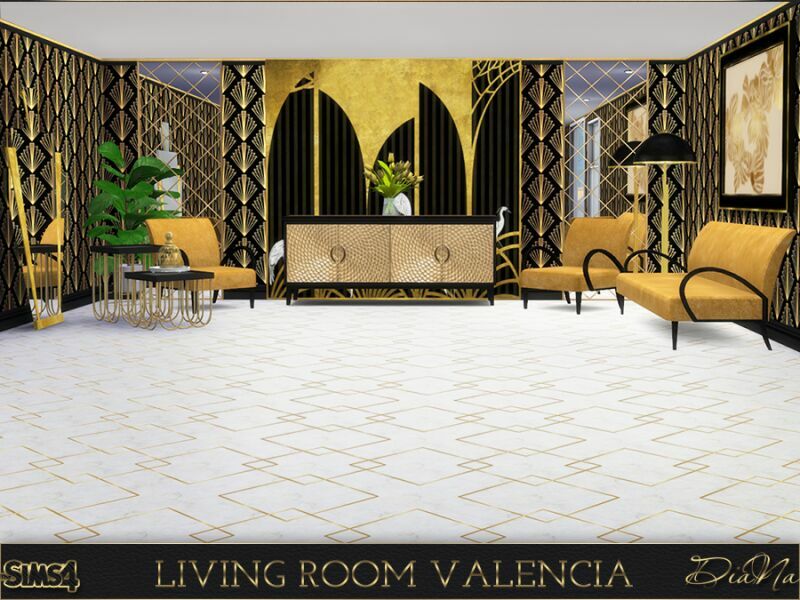 Living Room Valencia By Diana Sims 4 CC