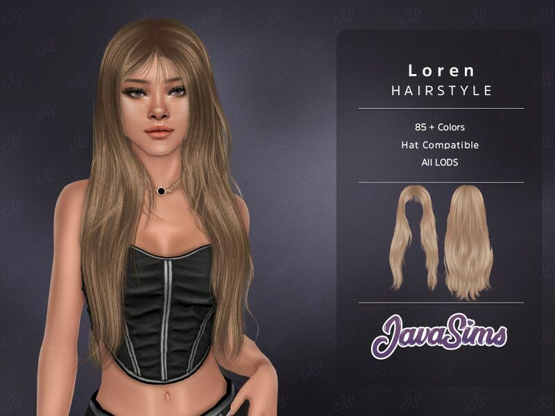 Loren (Hairstyle) Sims 4 CC