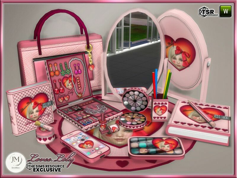 Lovee Loly Clutter SET By Jomsims Sims 4 CC