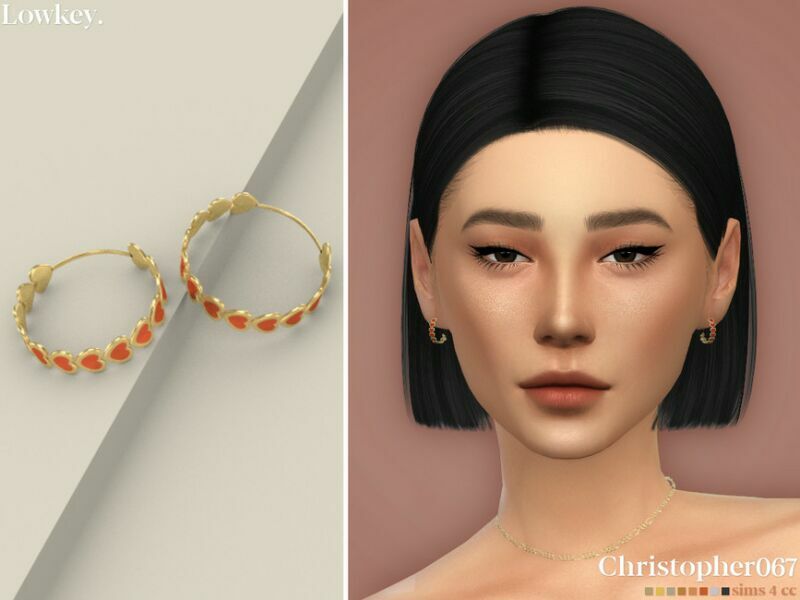 Lowkey Earrings By Christopher067 Sims 4 CC