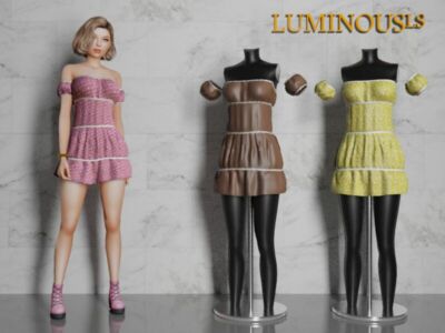 LS25 -Vania Flower Dress- By Luminousls Sims 4 CC