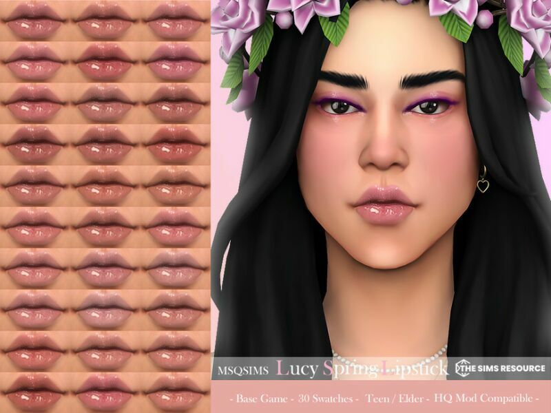 Lucy Spring Lipstick By Msqsims Sims 4 CC