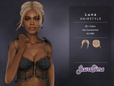 Luna (Hairstyle) By Javasims Sims 4 CC