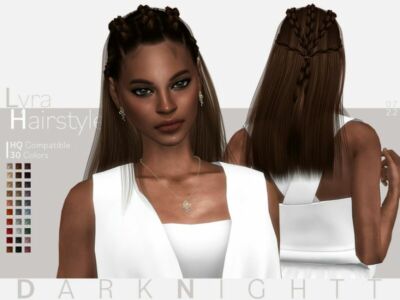 Lyra Hairstyle By Darknightt Sims 4 CC