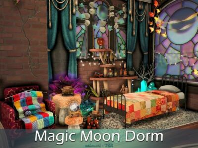 Magic Moon Dorm / TSR CC Only By Nolcanol Sims 4 CC