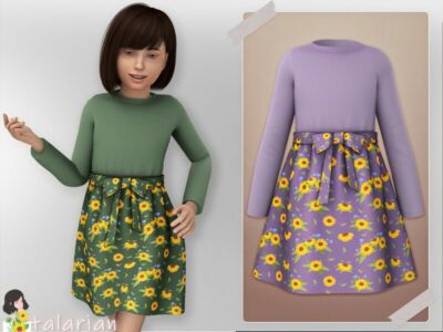 Magnolia Floral Print Dress / Everyday Sims 4 CC