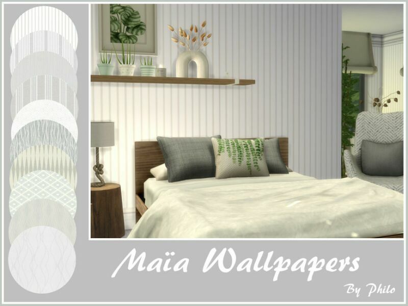 Maia Wallpapers By Philo Sims 4 CC