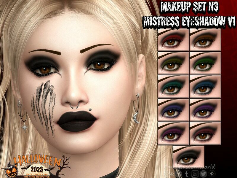 Makeup SET N3 – Mistress Eyeshadow V1 By Pinkycustomworld Sims 4 CC