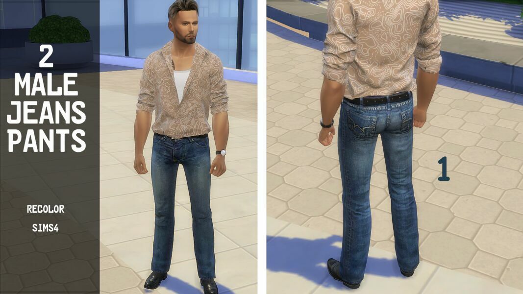 Male Jeans Pants By Exzentra Sims 4 CC