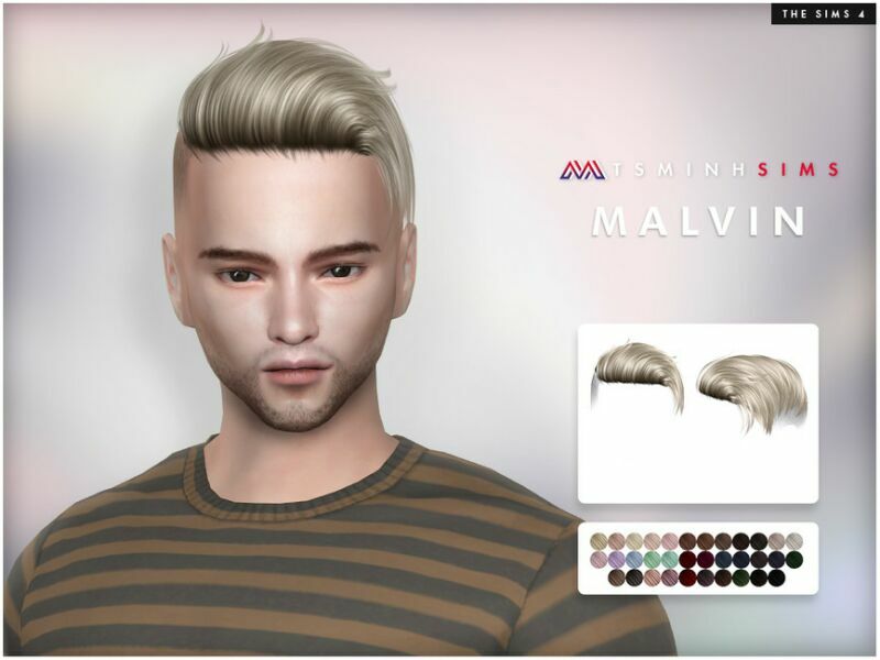 Malvin Hair By Tsminhsims Sims 4 CC