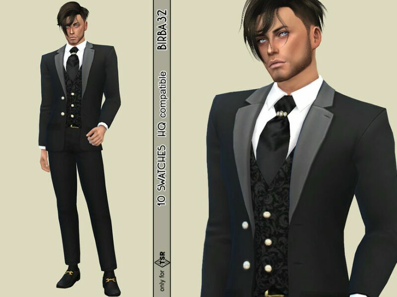 Marcus Wedding Suit By Birba32 Sims 4 CC