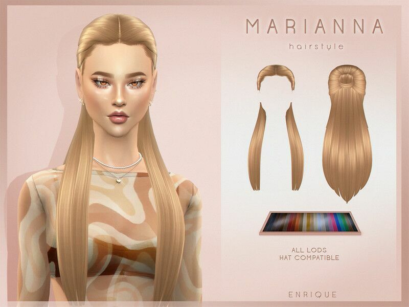 Marianna Hairstyle By Enriques4 Sims 4 CC