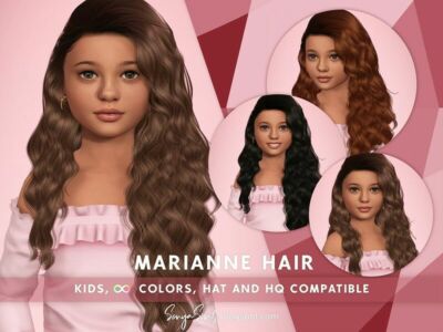 Marianne Hair Kids By Sonyasimscc Sims 4 CC