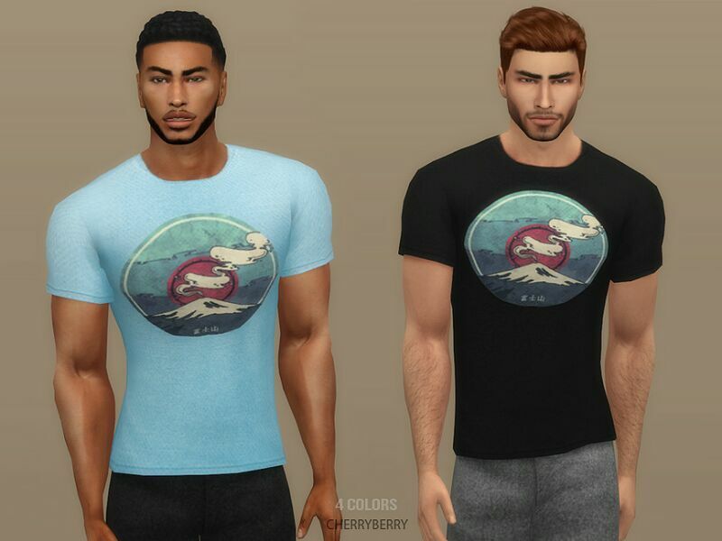 Martin – Men’S Tshirt By Cherryberrysim Sims 4 CC