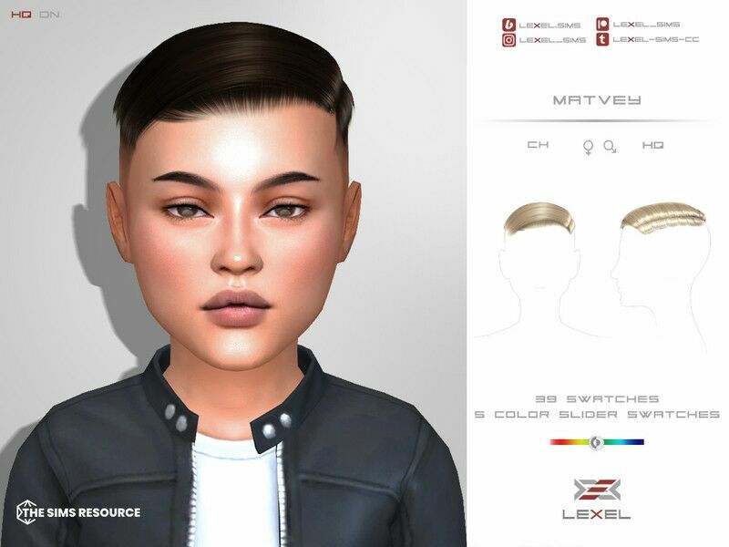 Matvey – Hairstyle (Child) Sims 4 CC