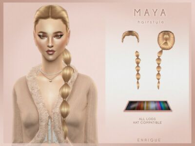 Maya Hairstyle Sims 4 CC