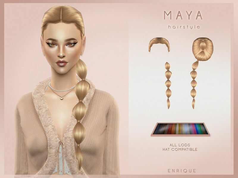 Maya Hairstyle Sims 4 CC