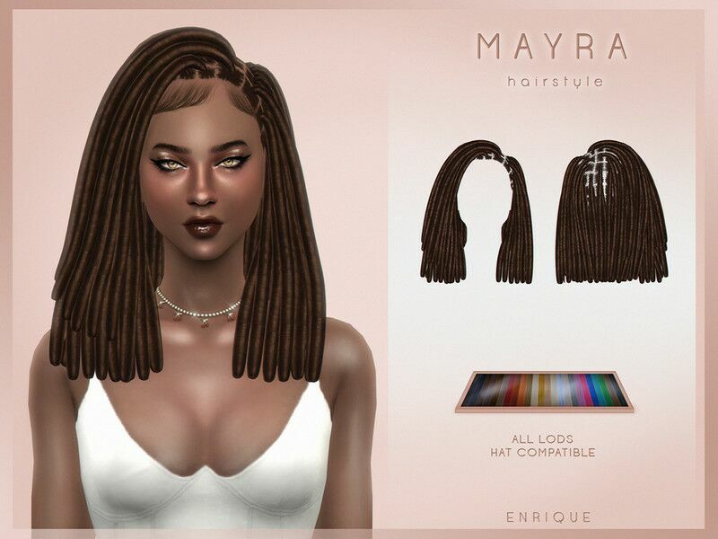 Mayra Hairstyle Sims 4 CC