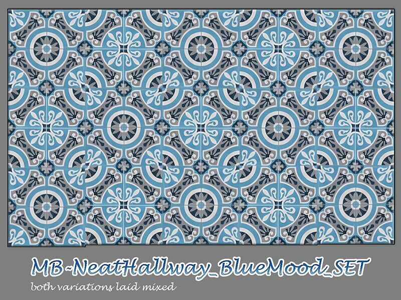 sims 4 cc mb neathallway bluemood set by matomibotaki 2