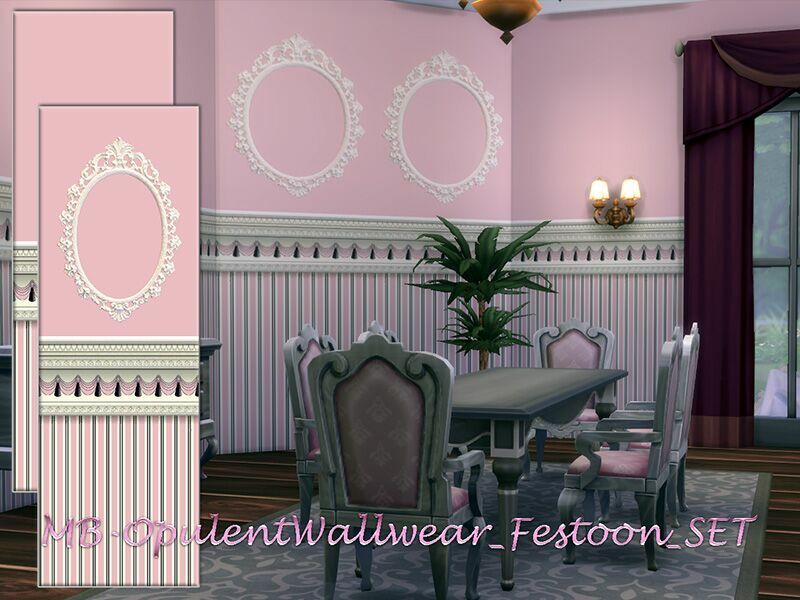 Mb-Opulentwallwear_Festoon_Set By Matomibotaki Sims 4 CC