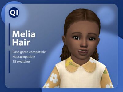 Melia Hair By Qicc Sims 4 CC