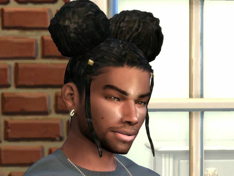 sims 4 cc men afro puffs revamped by drteekaycee 3