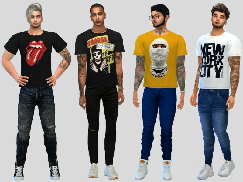 Mens TEE Shirts By Mclaynesims Sims 4 CC