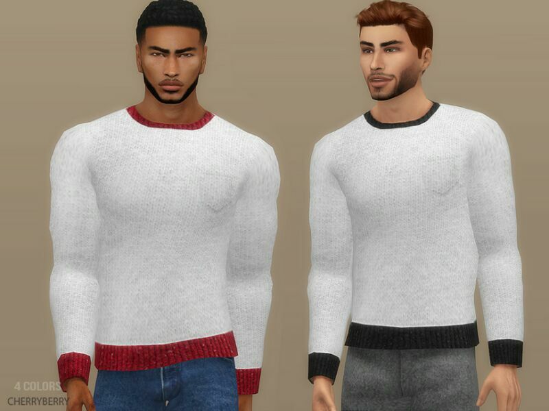 Michael – Men’S Sweater By Cherryberrysim Sims 4 CC