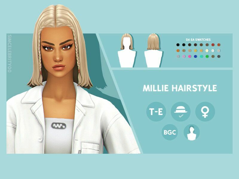 Millie Hairstyle By Simcelebrity00 Sims 4 CC