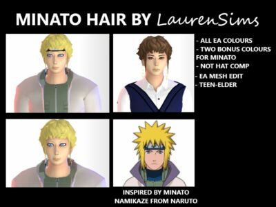 “Minato” Hair By Laurensims Sims 4 CC