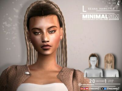 Minimal SIM Leeana Hairstyle By Mazero5 Sims 4 CC