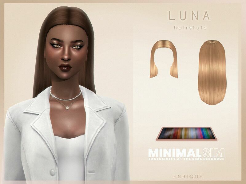 Minimal SIM – Luna Hairstyle By Enriques4 Sims 4 CC