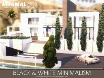 Minimalsim – Black & White Minimalism By Mychqqq Sims 4 CC