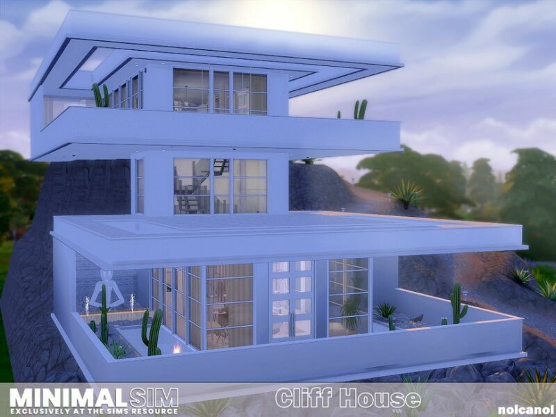 sims 4 cc minimalsim cliff house tsr cc only by nolcanol 2