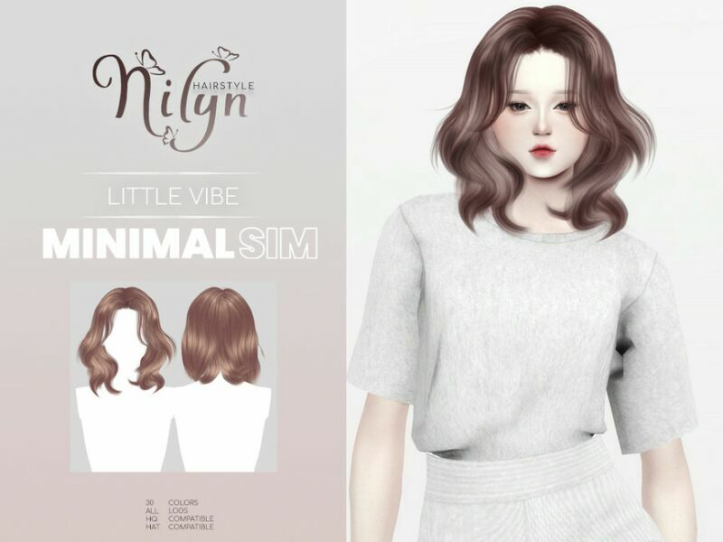 Minimalsim – Little Vibe Hair – NEW Mesh By Nilyn Sims 4 CC