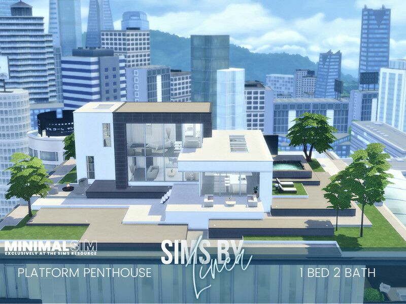 Minimalsim – Platform Penthouse By Simsbylinea Sims 4 CC