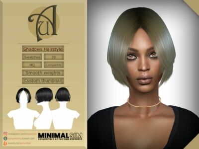 Minimalsim – Shadows Hairstyle By Aurummusik Sims 4 CC