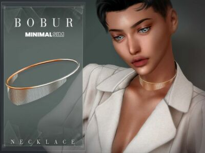 Minimalsim V-Shaped Necklace By Bobur3 Sims 4 CC