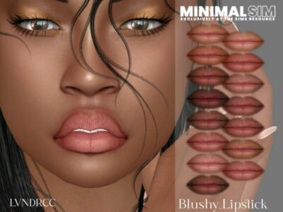 Minimalsim_Blushy_Lipstick By Lvndrcc Sims 4 CC