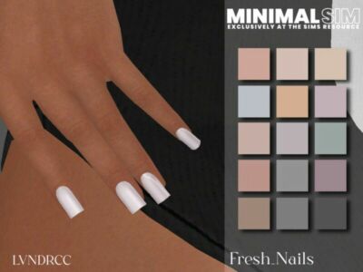 Minimalsim_Fresh_Nails By Lvndrcc Sims 4 CC