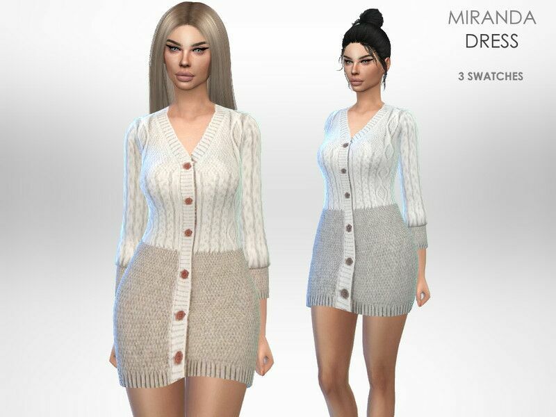 Miranda Dress By Puresim Sims 4 CC