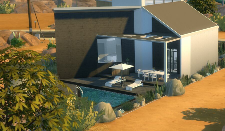 sims 4 cc modern desert home 2