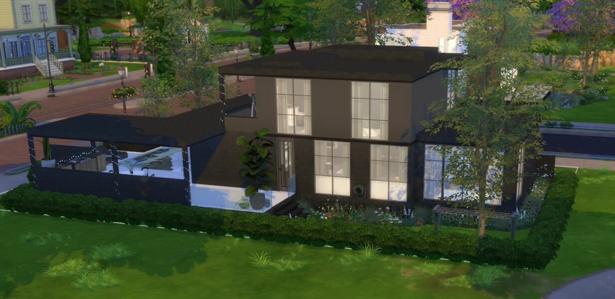 sims 4 cc modern family home 2