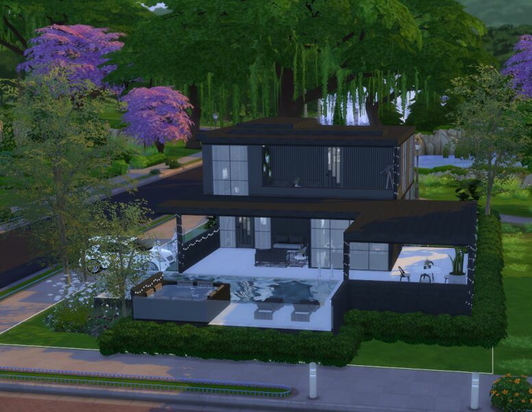 sims 4 cc modern family home 3