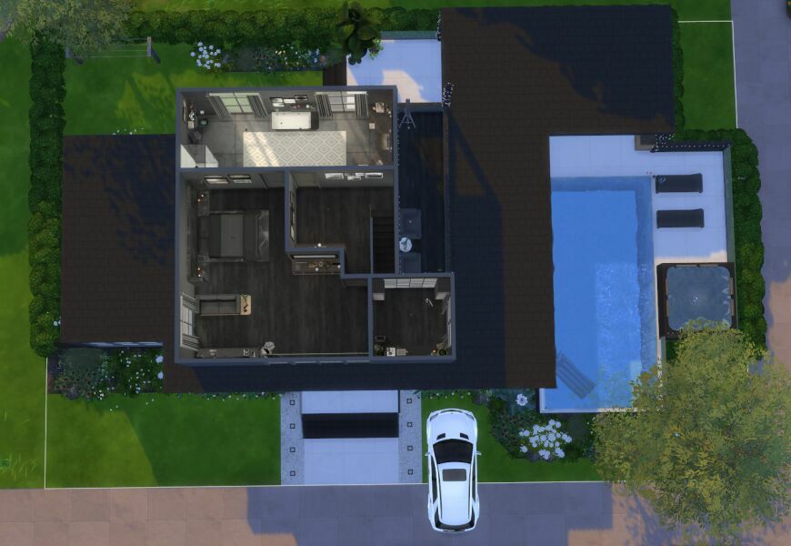 sims 4 cc modern family home 5